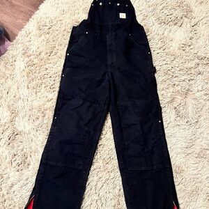 Carhartt winter bibs, black, size 38x32. Excellent used condition, no flaws.